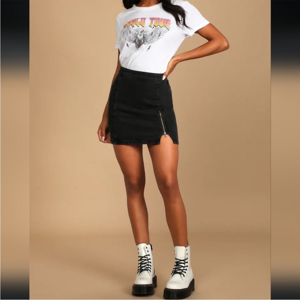 Free People We the Free Mini Jean Skirt